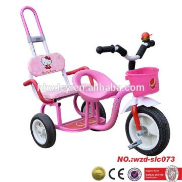 Plastic kids tricycle with trailer children 3 wheel cheap baby tricycle