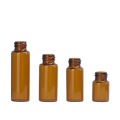 Vidage de pulvérisation en verre ambre de 5 ml avec pompe en bambou
