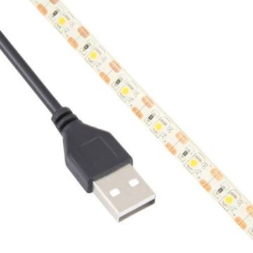 Waterproof 60LED SMD 2835 Flexible LED Strip Light with 5V USB Power Supply