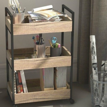 MORE DESIGN Barber Shop Trolley - Stainless Steel Salon Tool with Wheels and Drawers