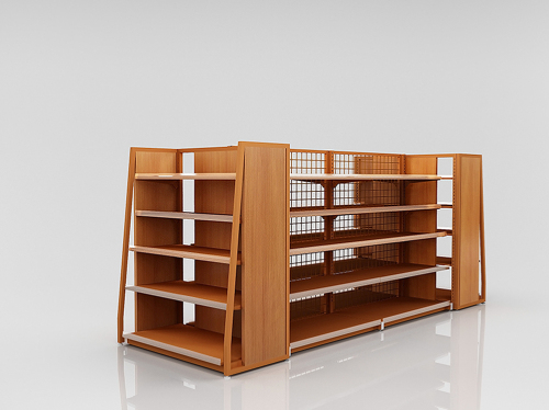 Retail Steel And Wooden Display Rack