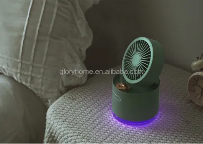 USB charging combo humidifier folding fan multifunctional desktop spray fan