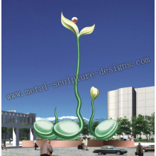 large abstract metal sculpture for outdoor decoration