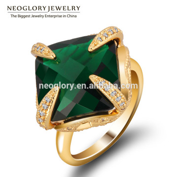 Neoglory Trendy Gold Plated Cubic Zircon Ring for Women Christmas Stylish Statement Luxury Jewelry 2015 New