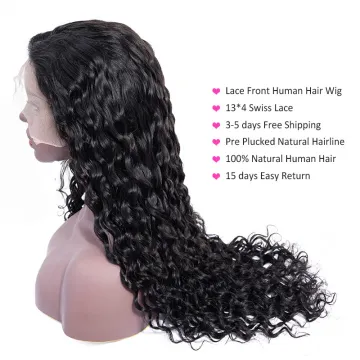 Top Grade Human Hair 40 Inch Curly Full Lace Human Hair Wig,Natural Black Long Curly Brazilian Hair Lace Wig For Women