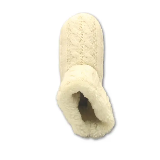 white soft lady slipper boots for womens
