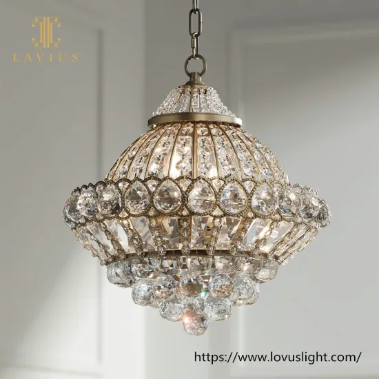 High luxury unique custom crystal chandelier Spherical pendant light for living room hotel lobby