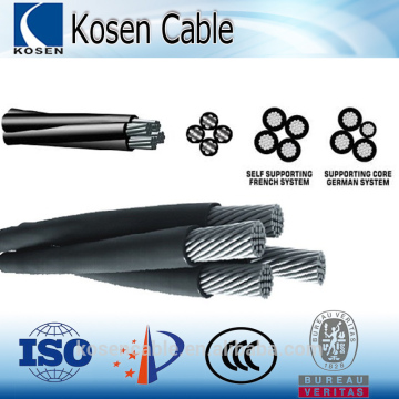 Al/XLPE ACSR 0.6/1kv Insulated Overhead ABC aerial Cable