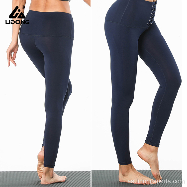 Leggings de yoga de yoga de gimnasio de cintura alta para mujer