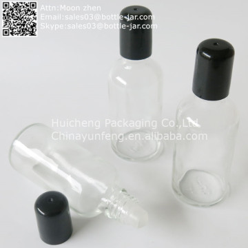 Free sample 50ml clear glass roll on bottle wholesale