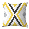 Yellow geometric pattern pillowcase pillow car cushion