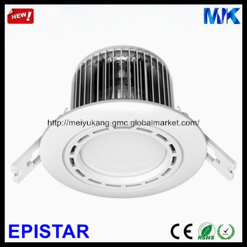 Round die cast aluminum Epistar LED 7w recessed down light