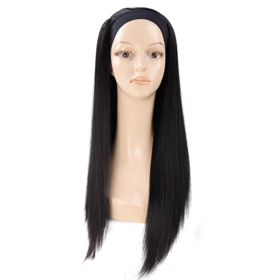 Cheap Wholesale Ice Headband Wigs Super Long Straight Synthetic Hair Wig 30'' Machine Made Hair For Women Daily Use Matilde