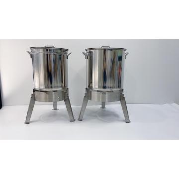 Large capacity stainless steel turkey cooker pot sets