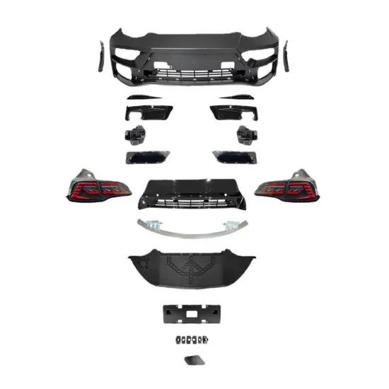 Tesla Model 3 Car Body Kit with Front Bumper and Grille, Rear Wing, Taillights - 2017+