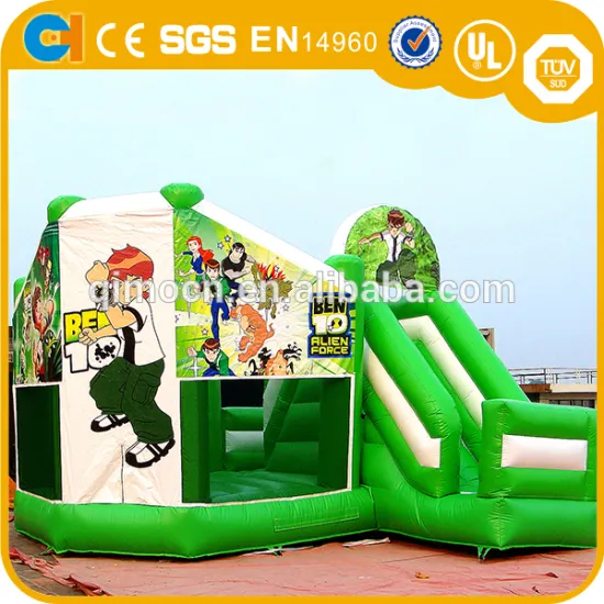 Ben 10 inflatable bouncy castle with slide ,inflatable bounce combo,jumping castle