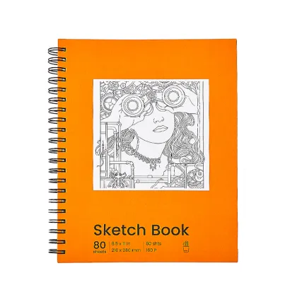 Paper hardcover twin ring sketchbook notebook