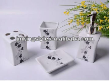 bathroom accessories- 4pcs,ceramic with decoration