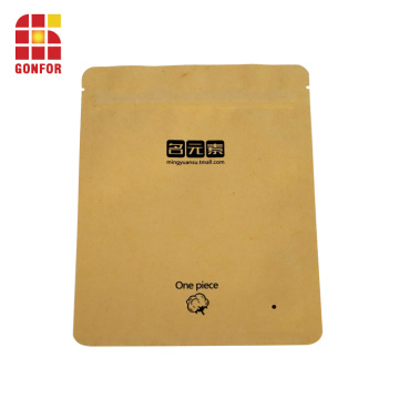 Zip Lock Kraft Paper Packing Foil Pouch Bag