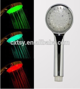 Temperature control shower head colorful shower pretty handheld shower for rain room led shower head