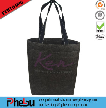 Wholesale promotional hand made polyester flet shopping bag(FTB16-006)