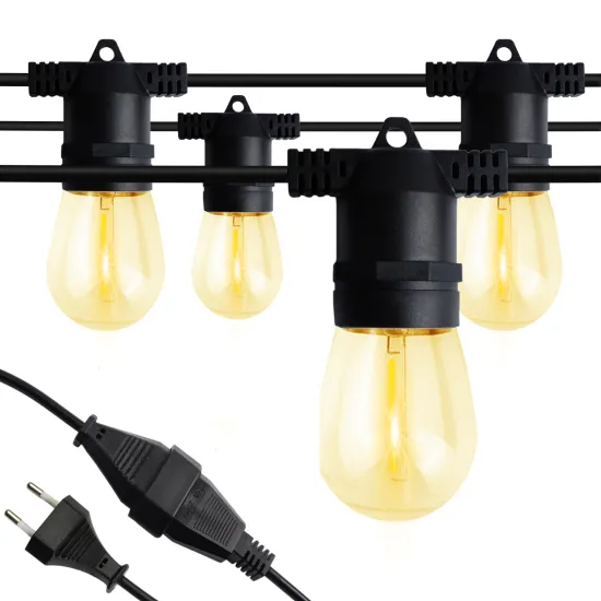 Outdoor IP65 Waterproof 8.2m 10 Bulbs E27 S14 String Lights for Patio Garden