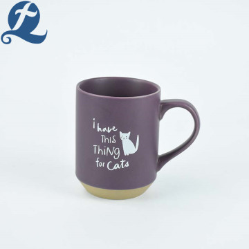 Nueva taza de cerámica impresa púrpura personalizada personalizada popular