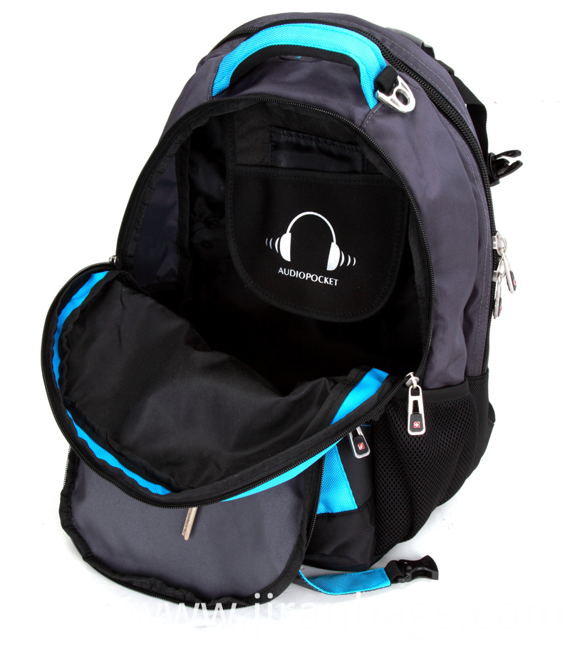 swisswin fashion backpack with audio pocket