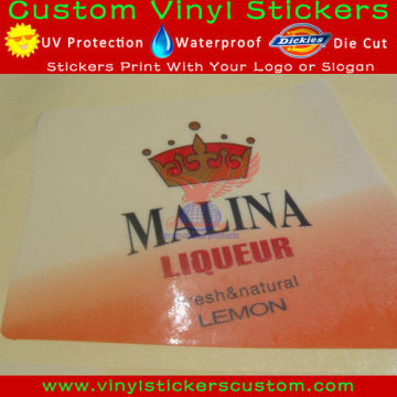 glossy finished die cut vinyl sticker