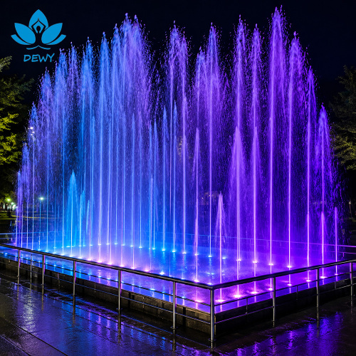 Park için müzikli dans çeşmesi