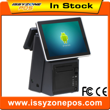 IZP018 Dual Screen Touch Android Pos System Pos Machine With Kiosk Thermal Receipt Printer