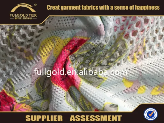 Custom Soft New Design Printed Lace Fabric Use For Dress