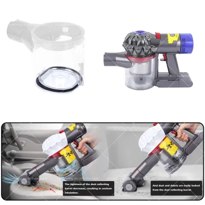 Dyson V7 V8 Cordless Vacuum Cleaner Dust Bin Replacement - Spare Part Accessory