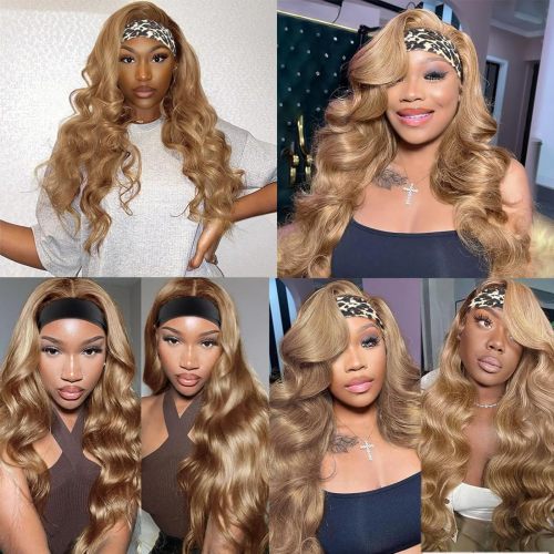 #27 Body Wave Headband Wig Honey Blonde