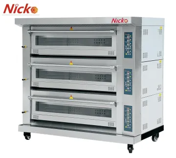 Guangzhou Nicko Baking Machine LPG/LNG 3 Deck 9 Trays Gas Bread Oven Price