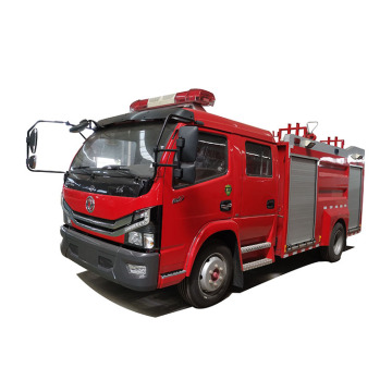 Double Cabin Dongfeng 4x2 LHD Diesel 5000L Fire Engine Pump Truck