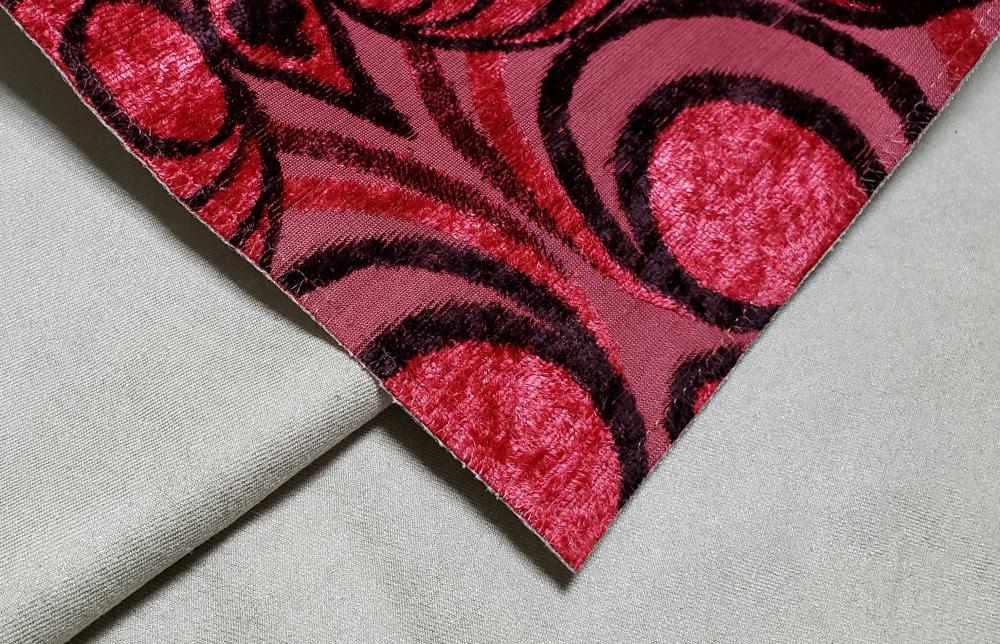 Jacquard Poly Velvet Fabric Back