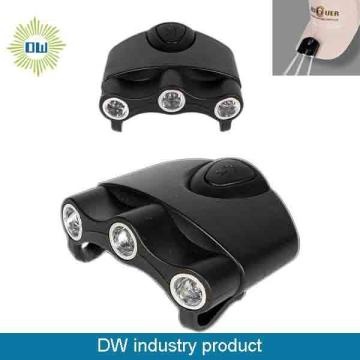 Multifungsi murah 3leds lampu klip topi cahaya