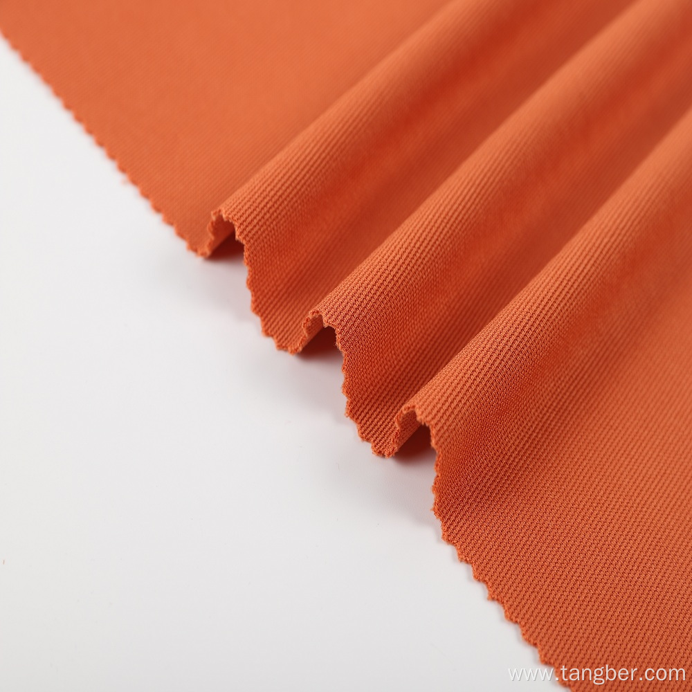 Polyester Spandex ottoman rib sportswear fabric