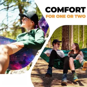 Tree Ropes and Carabiners Lightweight Parachute Nylon Portable Camping Hammock