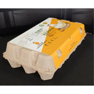 Yellow semi-dry-pressed egg carton