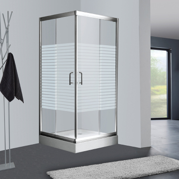 Sliding Square Shower Box with Tempered Glass for Hotel Apartments