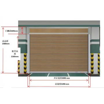 Puerta rodante de aleación de aluminio de diseño profesional