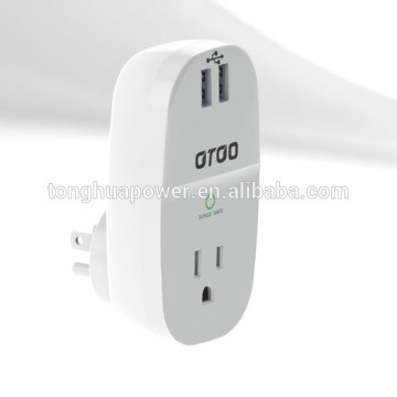 2 usb 2-Outlet Wall Mount Surge Protector single surge adptor with dual USB charger