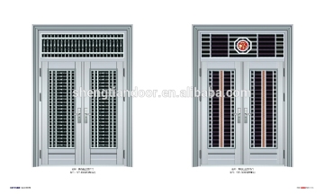 Hot sale high quality powder coated steel door for villa