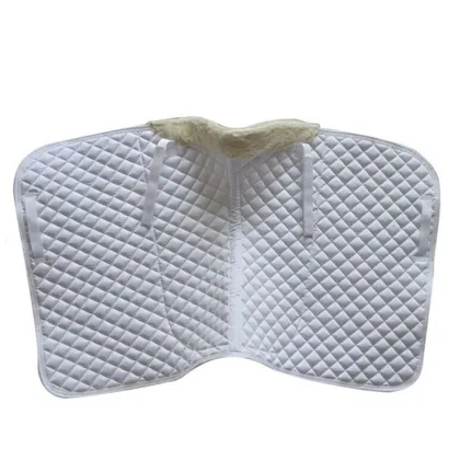 White Dressage Poly Cotton Horse Saddle Pad