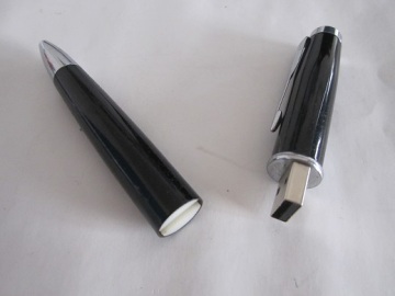 Promosyon OEM plastik kalem USB Disk Logo veya mesaj ile