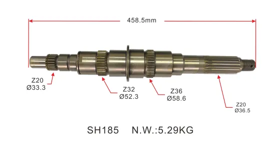 ME610837 Auto Parts Transmission Gear Shaft 20T-32T-36T-20T for MITSUBISHI