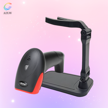 AIXW Hot Selling Wired 1D Barcode Scanner with Stand Holder