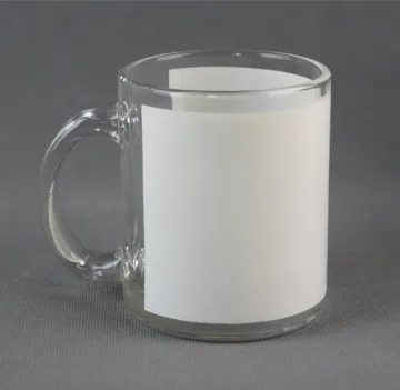 Scraping White Sublimation Glass Cup Mug
